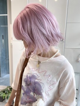 ペールピンクタッセルボブ韓国ボブ