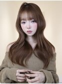 ハッシュカットロングレイヤー韓国レイヤーハッシュレイヤー