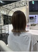 切りっぱなしボブ×リタッチカラー