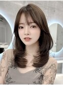 韓国レイヤー レイヤーカット 前髪カット 顔まわりカット