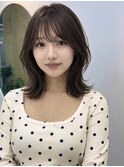 レイヤーカット/ミディアム/ダブルカラー/代官山/ケアブリーチ