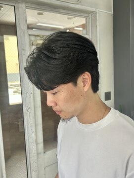 ハングアウト(Hangout) 毛流れセンターパート/ニュアンスパーマ/メンズパーマ
