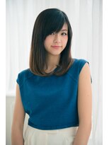 アッシュ 伊勢崎(ash) ダブルカラーでツヤ感×小顔ナチュラルミディ