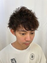 オーリーヘアー(Olliy hair)&nbsp;ナチュラルマッシュパーマダークブラウン　ツーブロックマッシュ