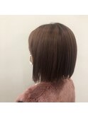 ピンクなボブヘア