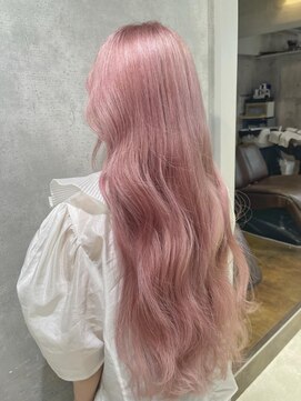 アンククロス 表参道(ANKH CROSS) ブリーチ3回ホワイトピンクカラー