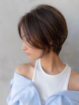 ドットハリス(.Hallis)&nbsp;横顔美人ショートボブ/イルミナカラー/ブラウンベージュ