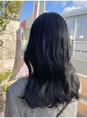 ブリーチ無しブルーブラック