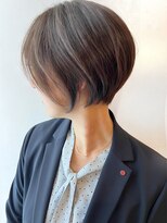 ステップ(STEP) 【姫路STEP】大人可愛いひし形ハンサムショートボブ前下がり＊