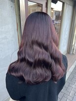 ルアウ ヘアアンドメイク(LUAU Hair&Make) 【 曽谷彩夏 】ブリーチなし チェリーレッド 艶カラー 艶巻き