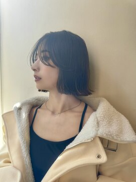 クオン 伊勢崎(QUON.) 流れるお顔周り×ボブ