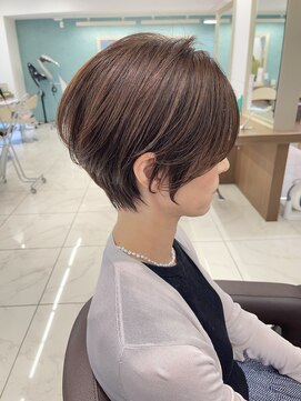 アッシュ 下北沢店(Ash) 直毛さんでも柔らかく！前髪長めの大人ショートボブ