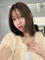 トイ(TOI)&nbsp;フェイスレイヤーカット/くすみベージュ/シースルーバング