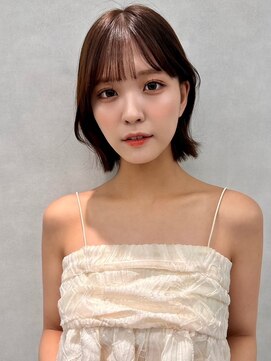 アッシュ 笹塚店(Ash) ミニウルフ/くすみブルー/イヤリングカラー/韓国ヘア[U24/笹塚]