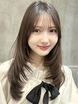 アンカーバイナチュラル(anchor by natural)&nbsp;韓国風/レイヤー/小顔/前髪カット/髪質改善/グレージュ/透明感