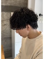 メンズギフト(men's GIFT)&nbsp;ツーブロック波巻きスパイラルパーマメンズマッシュウルフ