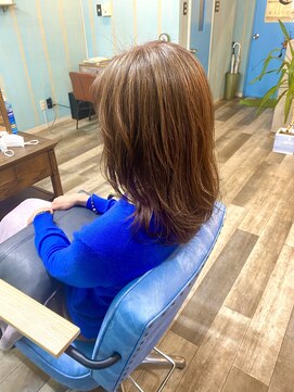 ラビット(Rabbit) #白髪ぼかしハイライトカラー　オレンジベージュ