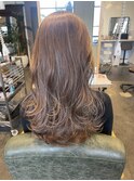 大人可愛いレイヤーカットラベンダーグレージュブリーチなし