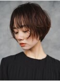 〈m6〉大人ショートハイライト髪質改善キッズカット前髪30代40代