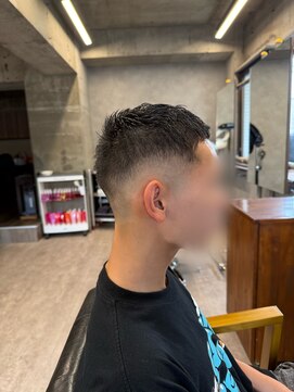 タメ(tame-) サーフカール/フェザーパーマ/ブルーブラック【都賀/メンズ】