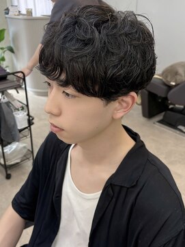 シエテ 津田沼(Siete) MEN’S HAIR/ブルーブラック/フェザーパーマ/津田沼