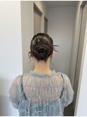 カチモリヘアセット/低めシニヨン/ヘアアレンジ