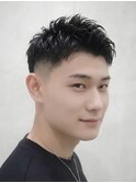 ツーブロアップバングメンズ短髪