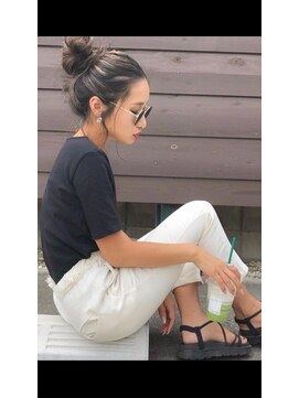 スリーピース 川越店(3piece) グレージュメッシュ ナチュラルスタイル。