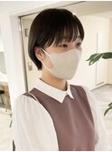 グレーベージュ前髪パーマレイヤーカットダブルカラー髪質改善