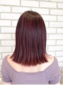 大人ボブ　ピンクカラー