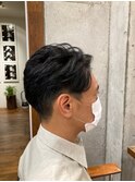 メンズミディアム メンズパーマ センターパート