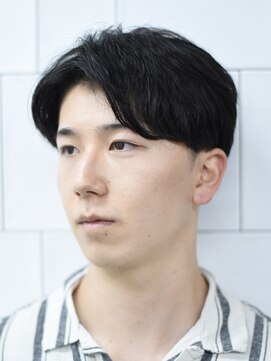 メリケンバーバーショップ コウベ(MERICAN BARBERSHOP KOBE) センターパートハイライトN