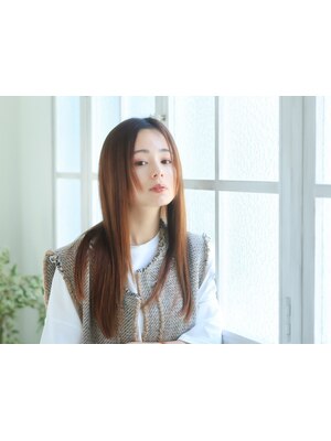 【何度でもOK】カット+縮毛矯正+《ライト》TR￥12600★クセでお悩みの髪も艶のあるストレートヘアに♪