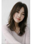 ふんわりミディアム/小顔ヘア/前髪カット【榛葉】@air_t_shinba