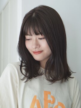 ガーデンヨコハマエスト(GARDEN YOKOHAMA est) 似合わせカット　イメチェン　ミディアムグレージュ　フルバング