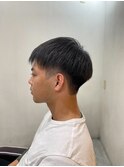 【soy-kufu】MEN'S HAIRアッシュブラックマッシュパーマ