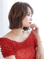 ラフィスヘアーベル 九大学研都市店(La fith hair Belle) 【La fith】ブリーチなしWカラー×切りっぱなしボブ