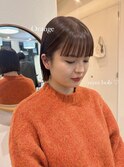 切りっぱなしボブ/シースルーバング/前髪/原宿神宮前