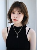 ぱっつん前髪姫カット鎖骨ボブ鎖骨ミディアムボブ愛されショート