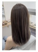 大人ストレートロング/透明感ベージュ