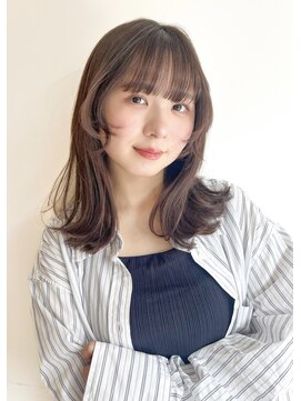 ノース イースト 高円寺店(north east) ミディアム/くびれミディ/ミディアムレイヤー/ベージュ/高円寺