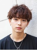韓国マッシュ スペインカール スパイキーショートブルーブラック