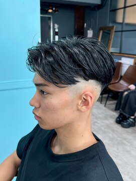 ヌーク 押上店(NooK) フェザーパーマ　センターパート