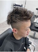 刈り上げメッシュアップバング