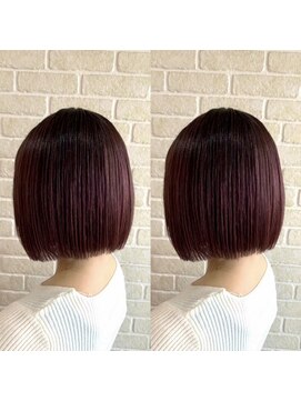 アボックス(abox) ボルドーレッドボブスタイル