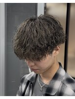 ブリーチパーマ縦落ちパーマ無造作