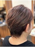 絶壁解消/ひし形/大人可愛い/斜めバング/30代40代/ミセスヘア6A