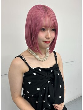 カシェル トウキョウ(Cashel Tokyo) ピンク ブリーチ2回 ピンクラベンダー ハイトーンボブ