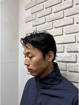 メンズショート/ナチュラルパーマ