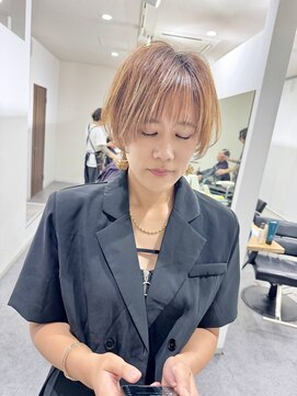 エルエスヘアー(LS HAIR) 【片山陽基】ピアスが映える◎ベージュカラーと透け感ショート